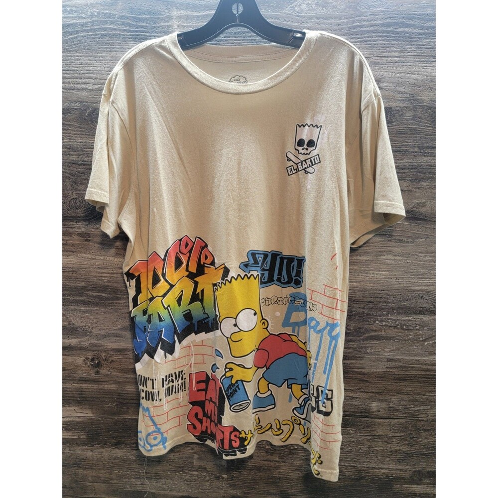 The Simpsons Bart Simpson Tag'em Up Short Sleeve Tee Sz Xl